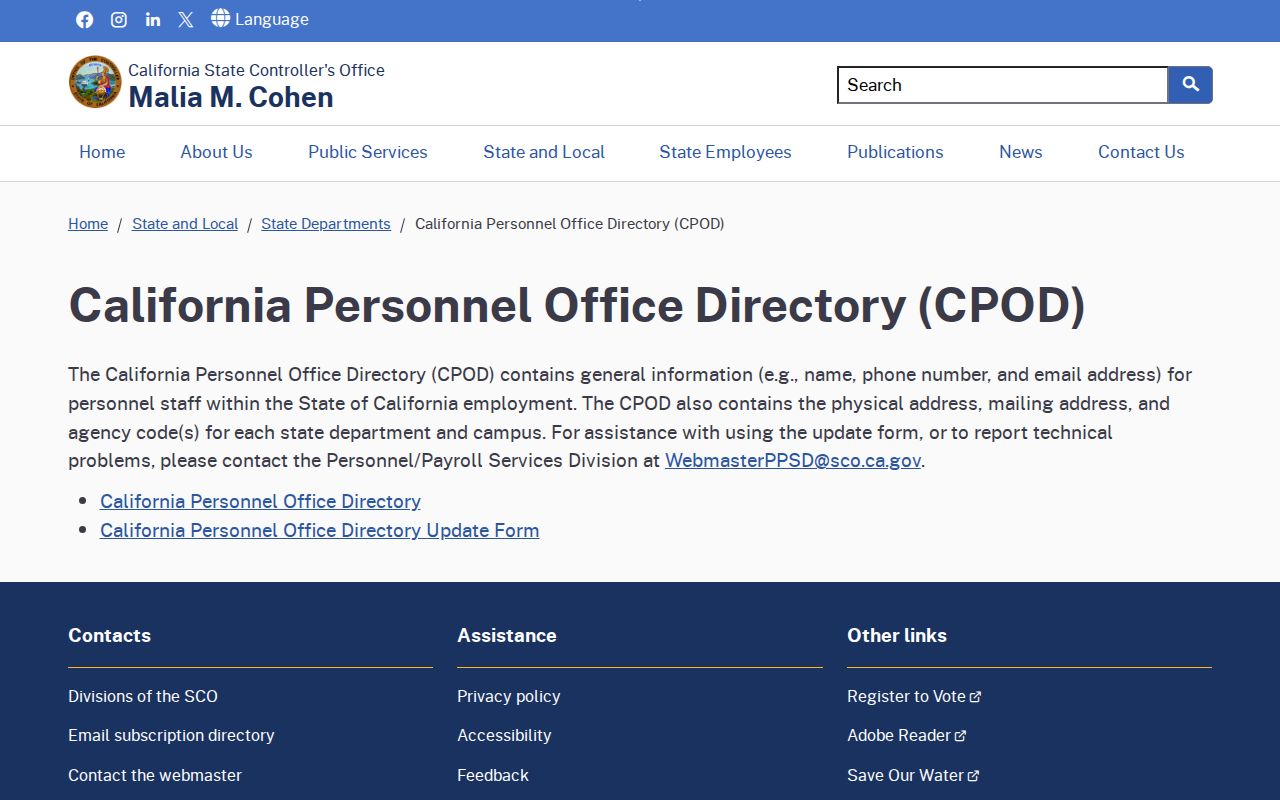 San Fernando people directories California personnel office directory